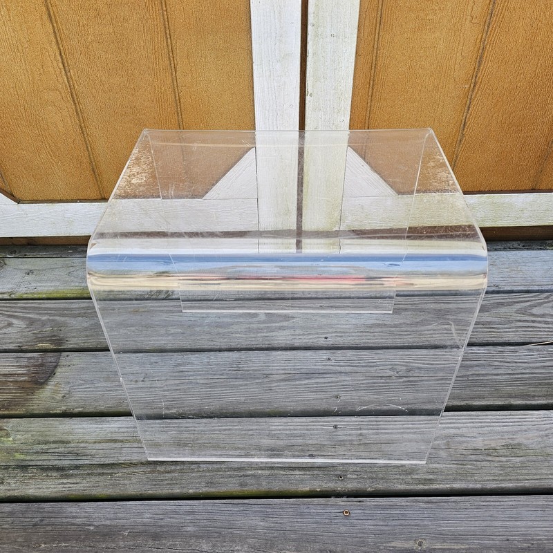 Vintage Curved Lucite Side Table gallery