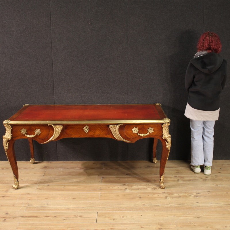 Writing desk style Louis XV table great furniture gold bronze 20th century 900 gallery