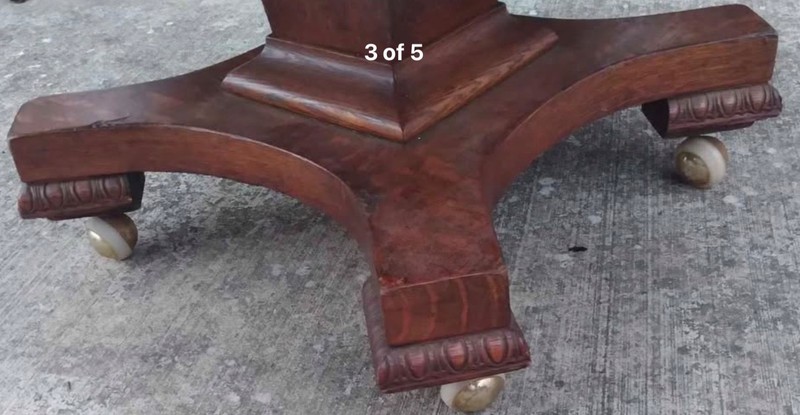 Antique Tiger Oak Round Coffee Table Monroe, NY- Restaurant / Store gallery