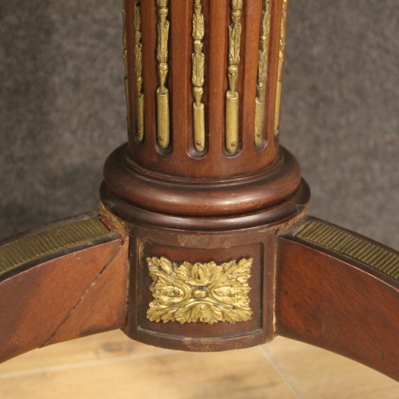 Side table wood marble bronze gueridon French furniture etagere 20th century gallery