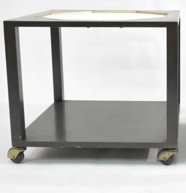 HARVEY PROBBER Square Side Table w/ Casters