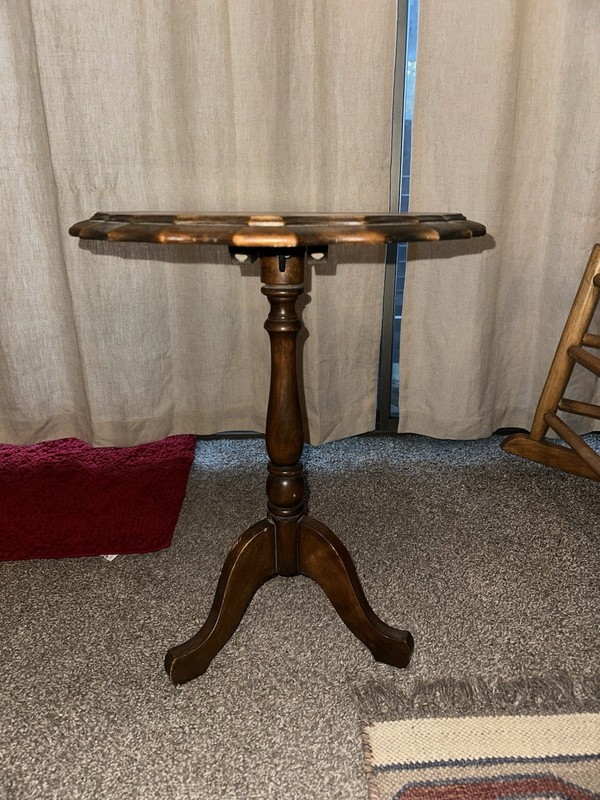 Antique Tilt Top Pie Crust Table Early American Victorian Furniture gallery