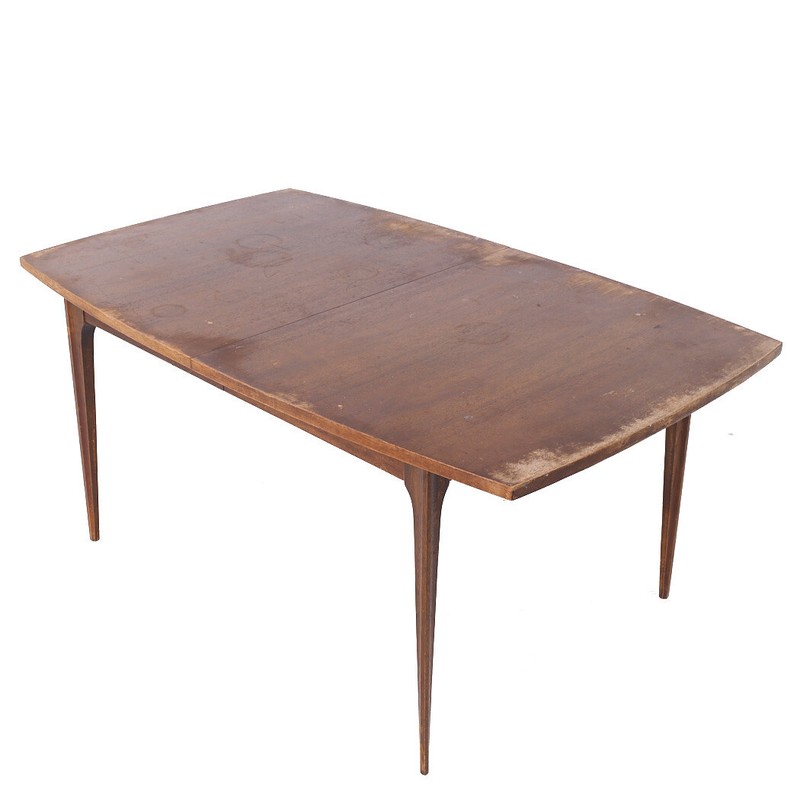 Broyhill Brasilia Mid Century Walnut Expanding Dining Table with 1 Leaf gallery