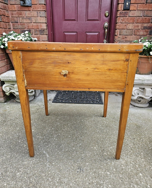 ANTIQUE PINE SLANT TOP DESK AMERICAN PRIMITIVE FLIP STORAGE WORK PLANTATION DESK gallery