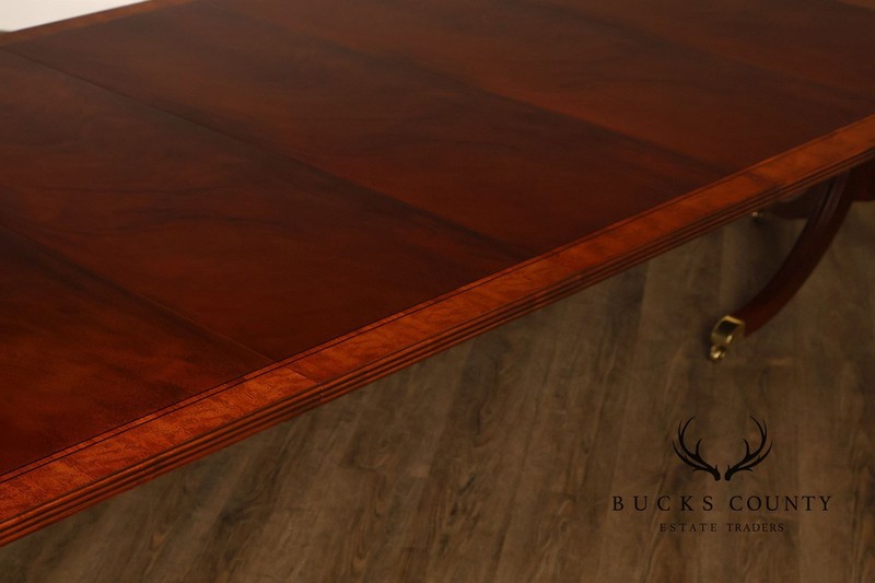 Craftique Mahogany Dining Table With Satin Wood Banding- 4 Leaves gallery