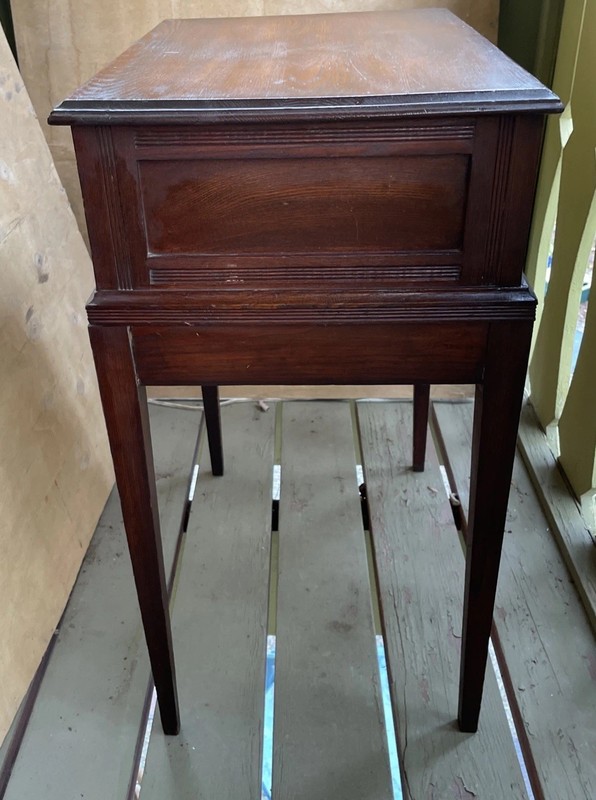 Antique Wood Table 2 Drawer Night Stand End Table 29” T X 22” W X 15.5” Deep gallery