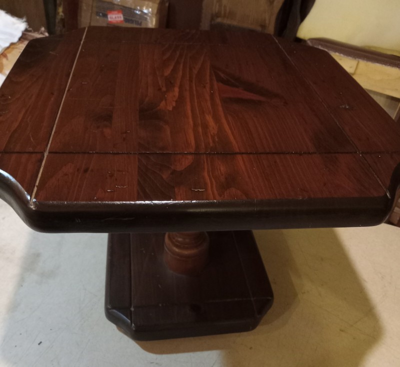 Mid Century Old Tavern Pine Pier Table / Side Table (RP-PT-37)