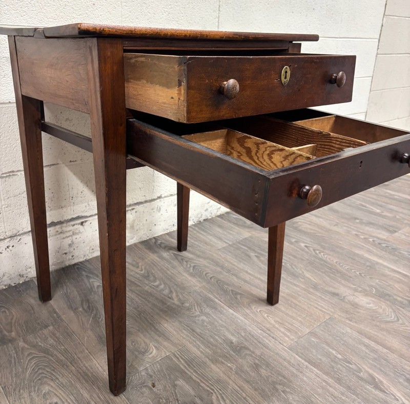 Antique Primitive Work Table Sewing Stand Desk gallery