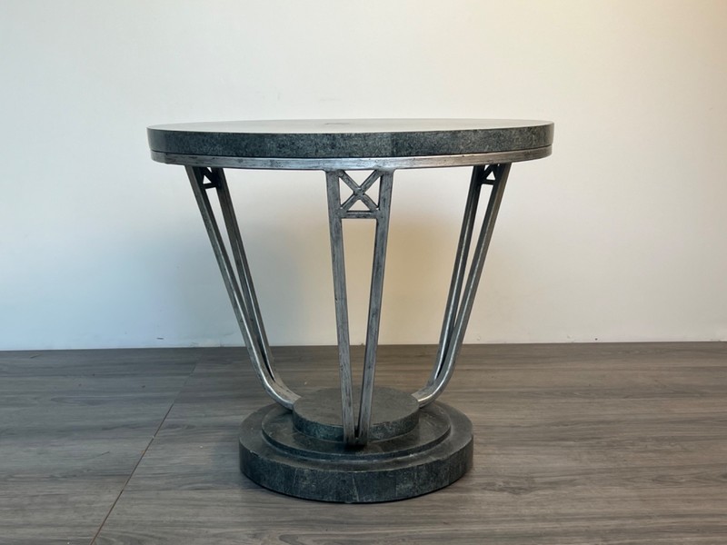 Tessellated Stone Around Deco Side Table, Deco Table, Side Table gallery