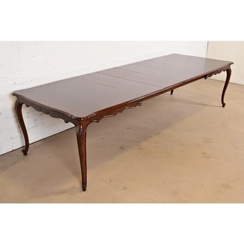 Kindel Furniture French Provincial Extension Dining Table, Newly Refinished