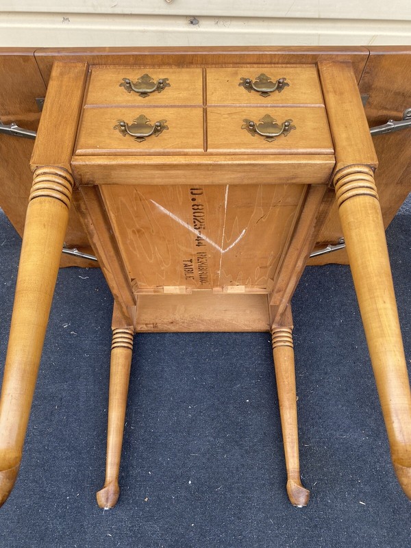 65794 Solid Maple Drop Side Pembrooke Lamp Table Stand w/ Drawer gallery