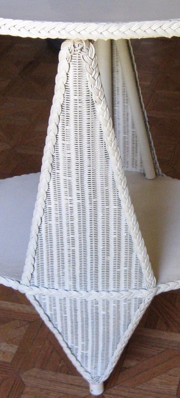 Unique! Wicker & Wood Oval Table - A Heyward-Wakefield Victorian Design gallery