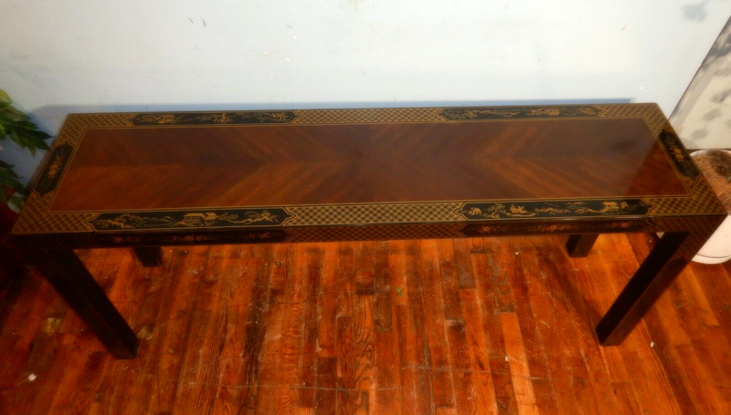Vintage Et Cetera Drexel Chinoiserie Style Sofa Hall Console Table etcetera gallery