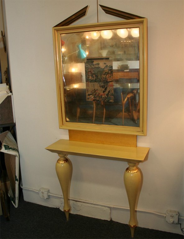 Pair of Wood, Glass and Lacquer Console's by Carlo Enrico Rava, Italy, 1940 gallery