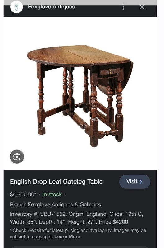 Antique 1900’s English Gate-leg Table
