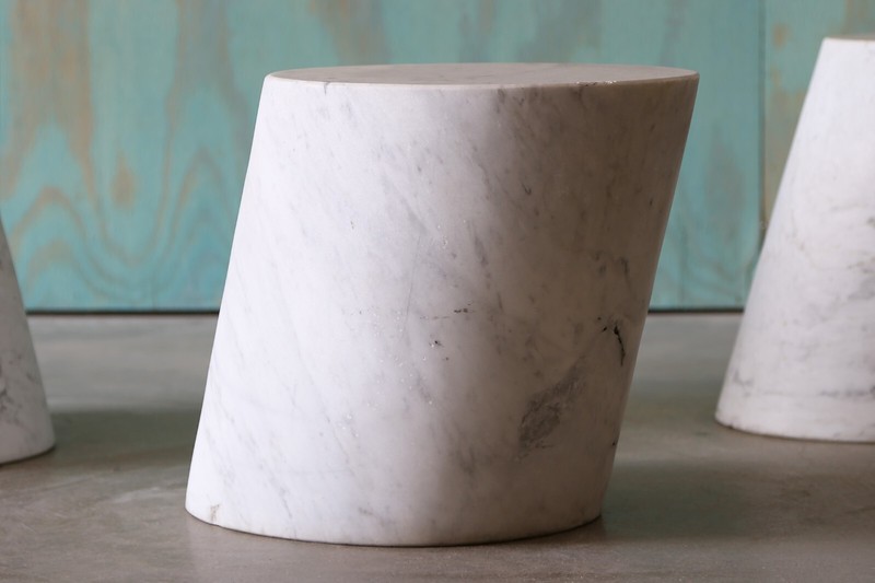Rare Lucia Mercer for Knoll Solid Marble Stump Tables, c. 1982 (4 avail) gallery