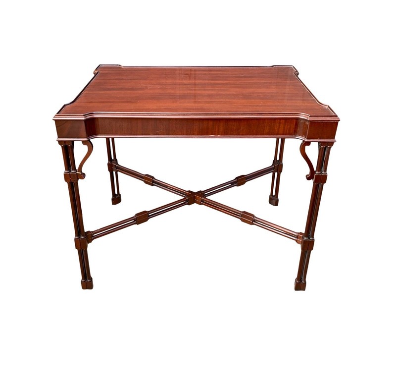 Table Drexel Heritage Brand Chippendale Style Mahogany Wood Vintage Decor gallery
