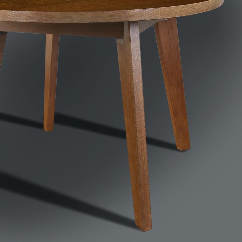 Genuine 24" Round Coffee Table with Solid American Gum - Walnut gallery