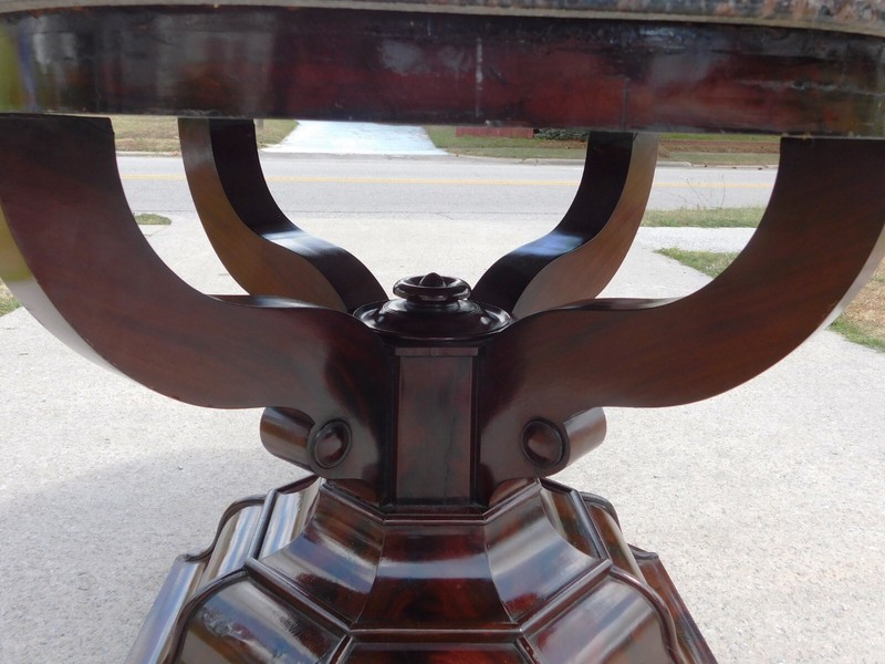 Mahogany Empire Center Table circa 1840 gallery