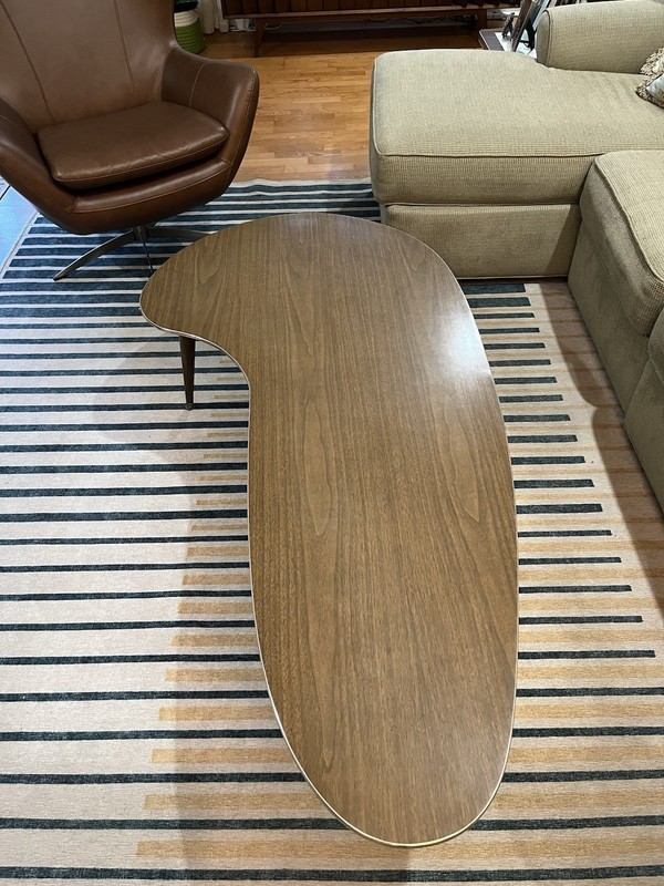 Mid-Century Modern Atomic Large Kidney Shaped Coffee Table - 60” - Retro Wow! gallery