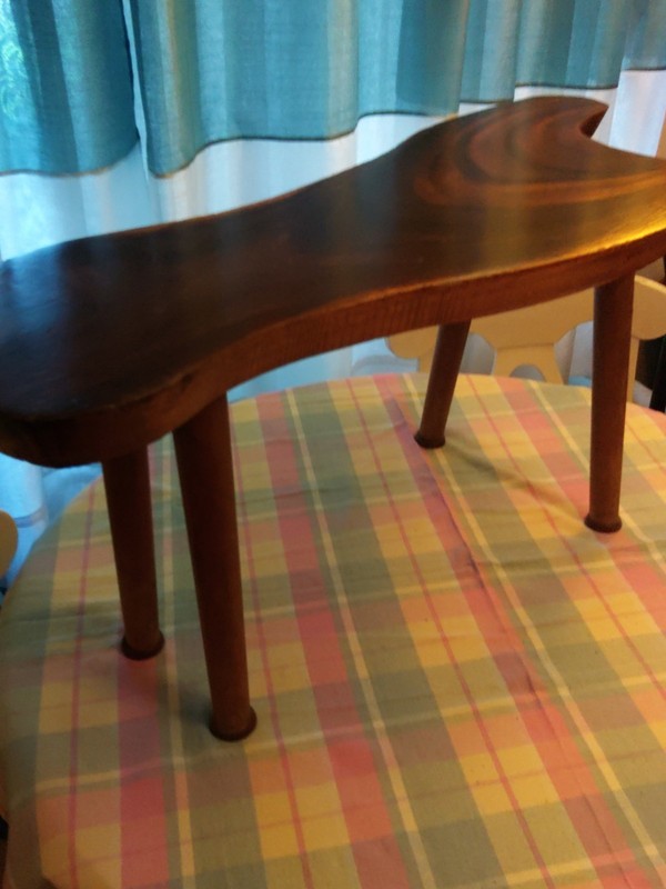 Vintage Mid Century Modern Coffee Table Solid Monkey Pod Wood! 1956 USA gallery