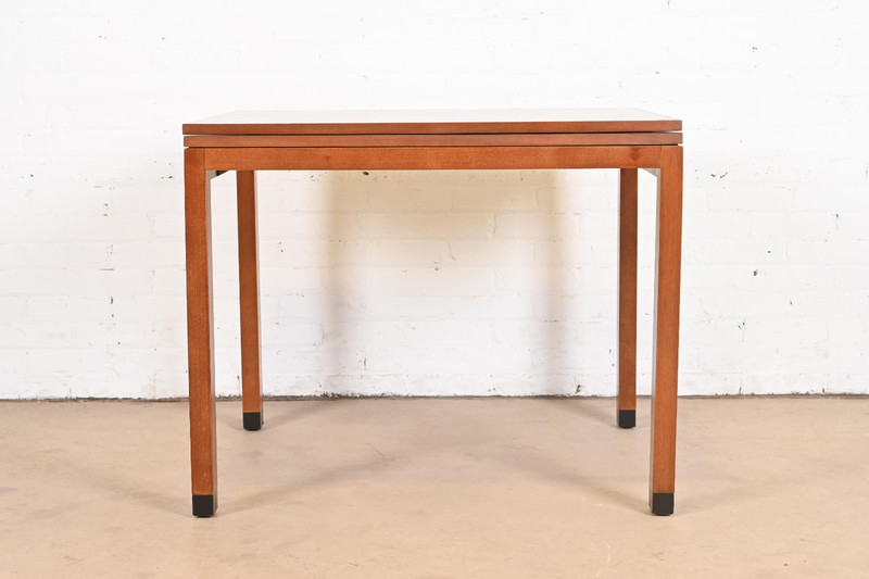 Edward Wormley for Dunbar Mid-Century Modern Walnut Flip Top Dining Table gallery