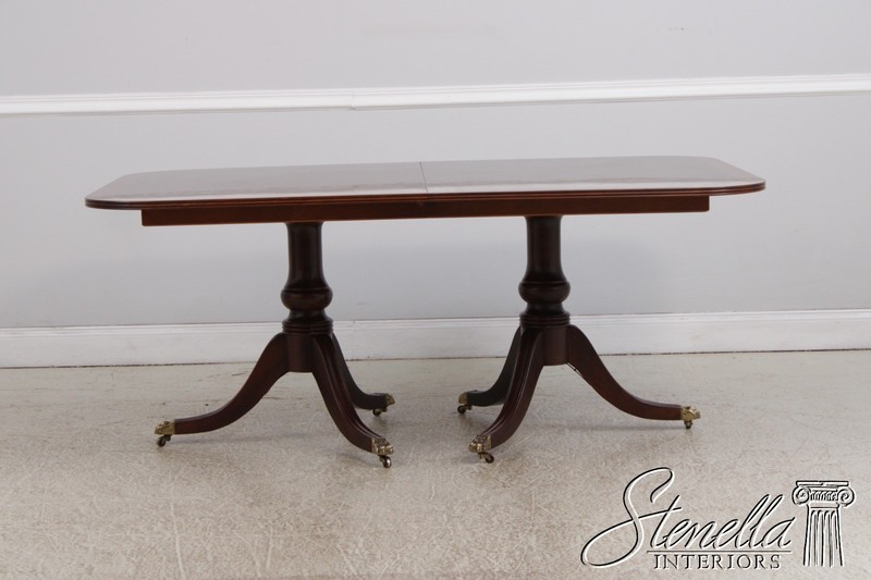 L72769: HENREDON Banded Mahogany Dining Room Table gallery