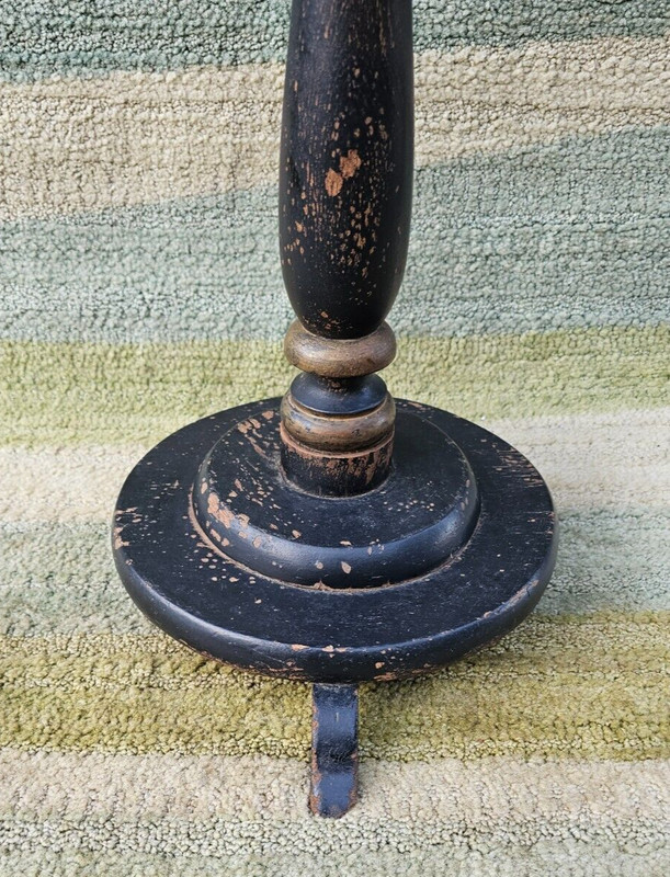 Antique Victorian Wine Pedestal Table, English Side Occasional Lamp Plant Stand gallery