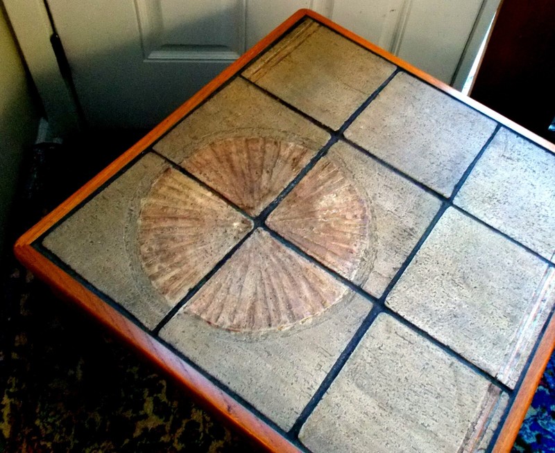 MCM COCKTAIL ACCENT SUNBURST TILE TABLE Denmark Scandinavian TRIOH