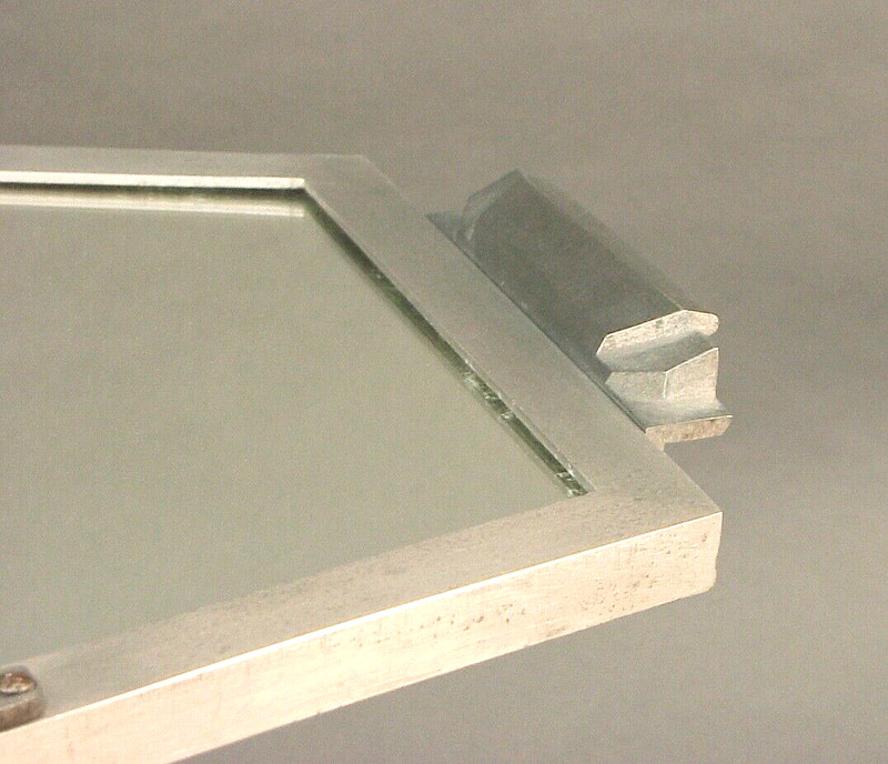 Unique Art Deco Coffee or Occasional Table, All-Aluminum, with Mirrored Tray/Top gallery