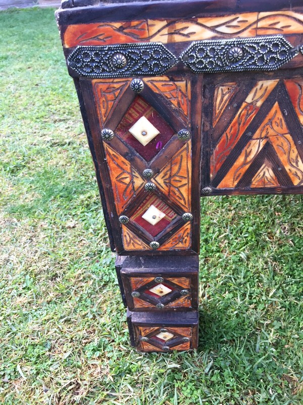 Hand Made Camelbone Morocan Table H48-L166-W70cm Only One In The World As Is gallery