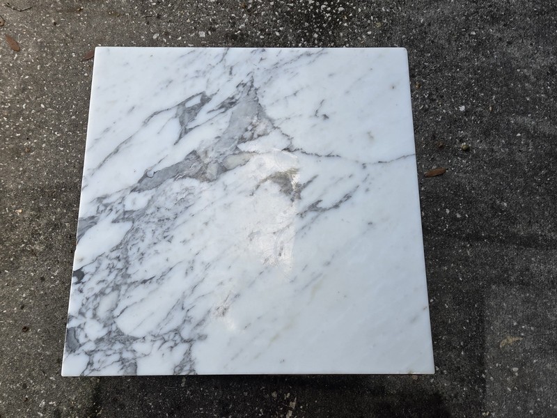 Italian Marble Top Wooden Side Table gallery