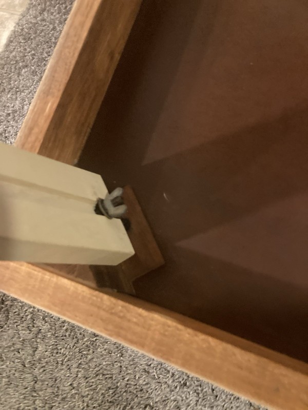 VINTAGE MID CENTURY MODERN BLONDE VENEER 2 TIER END TABLE 18” Square x 15” Top gallery