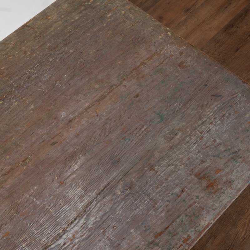 Original Gray Painted Pine Swedish Side Table, circa 1820-40 gallery