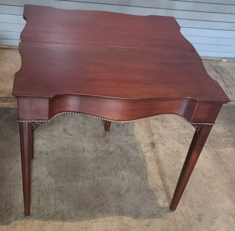 Sutton Collection Mahogany Chippendale Game Table w Inlays by Century Furniture gallery