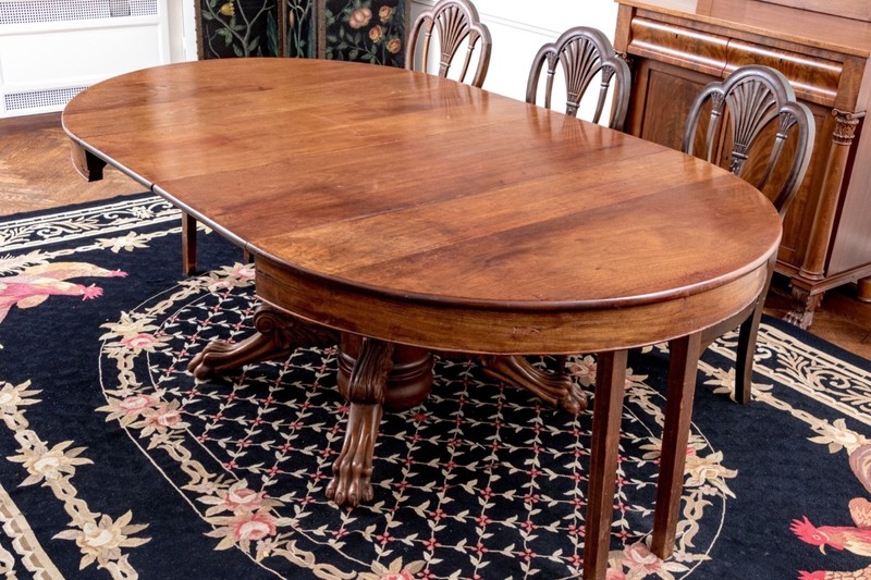 Antique Extension Claw Feet Extension Dining Table gallery