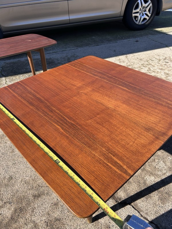 Swedish Mid-Century Modern Square Teak Coffee Table By DUX gallery