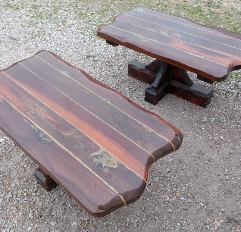Live Edge Cedar Slab End Table / 1 Table (ET590) gallery