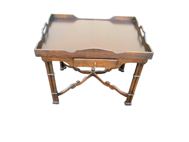 63837 Oak Tray Top Coffee Table Stand