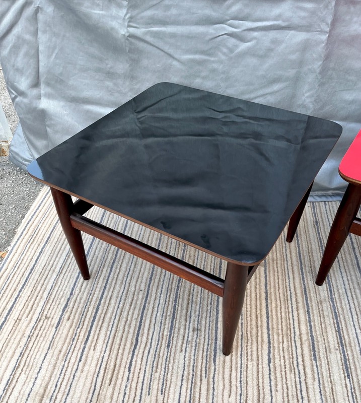 A Pair of Vintage Mid Century Modern Formica Side Tables. Circa 1960s gallery