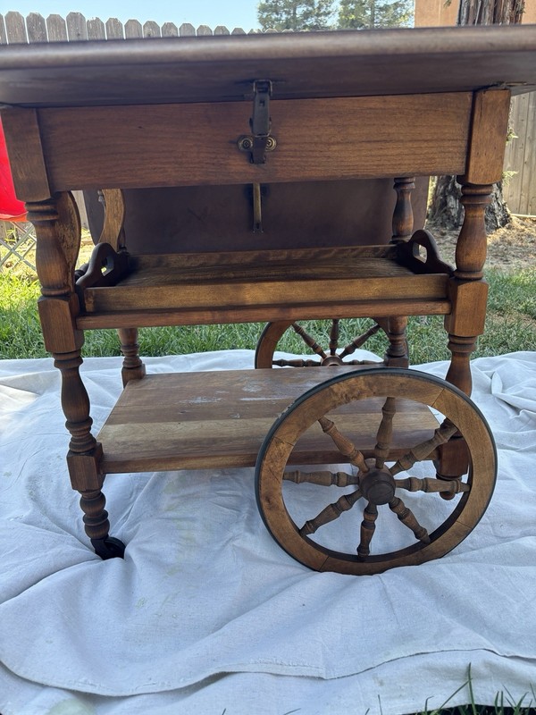 Tea Table Antique French Walnut Wood gallery