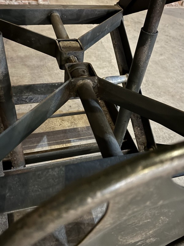 VINTAGE INDUSTRIAL HI-LOW LIFT CART / PLATFORM TABLE gallery