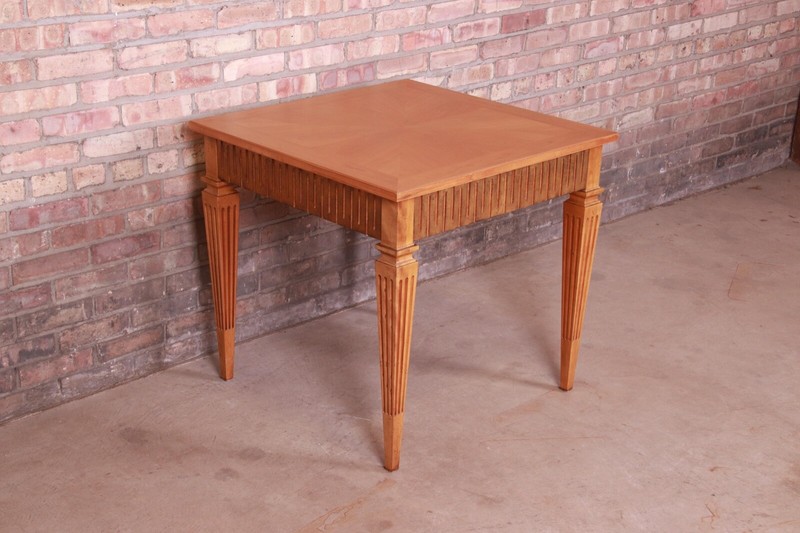 Baker Furniture French Regency Louis XVI Cherry Wood and Parcel Gilt Tea Table gallery