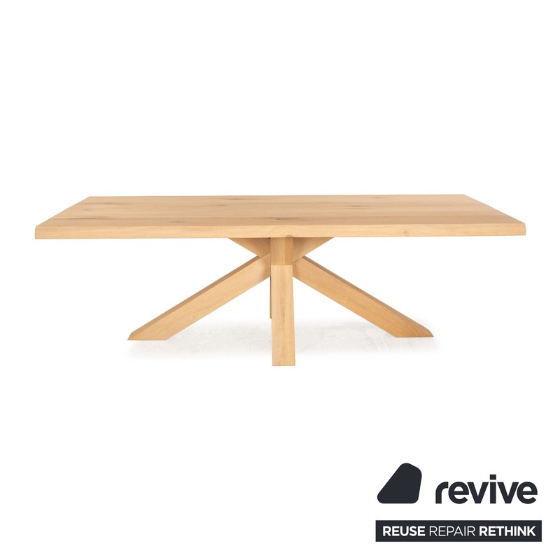 PMP Furniture Wood Dining Table Brown Oak 240 x 77 x 110 cm gallery