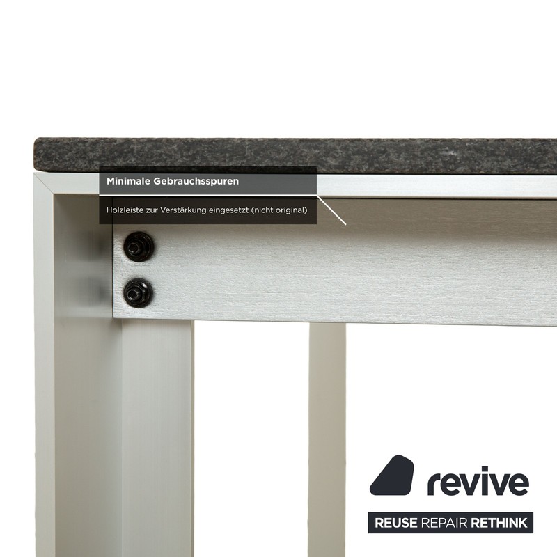 Rolf Benz Metal Dining Table Black Anthracite Granite Metal 150 X 150 X 75 Cm gallery