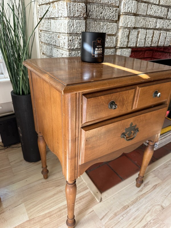 Vintage End Table with Two Drawers Made by Sumter Cabinet Co. 26”Hx20”Lx15”D gallery