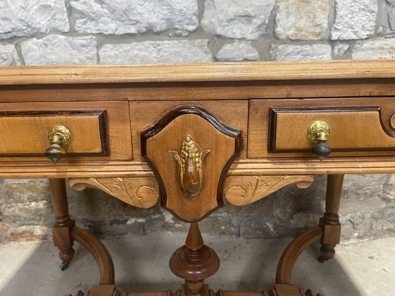 Antique Victorian Renaissance Revival 1870's Writing / Library Table gallery