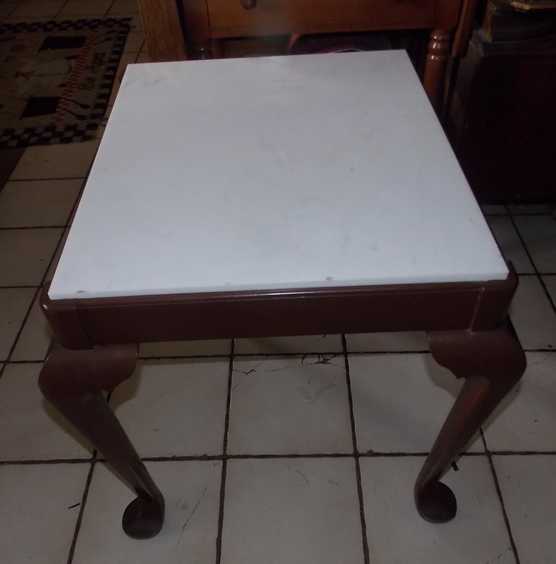 Solid Cherry Marble Top Side Table / End Table (ET391) gallery