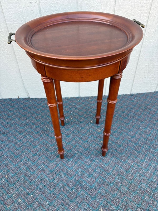 67558 Bombay Style Tray Top Side Table with Removable Top gallery