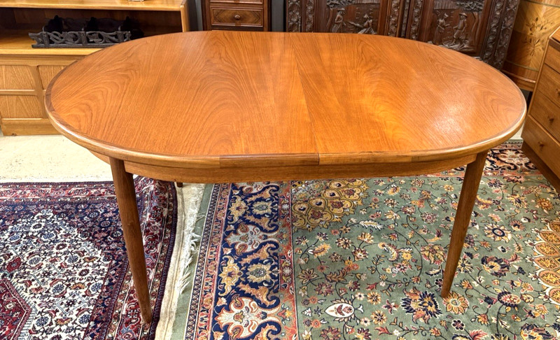 Mid Century G Plan Teak Butterfly Leaf Dining Table – Draw Leaf Oval Table gallery